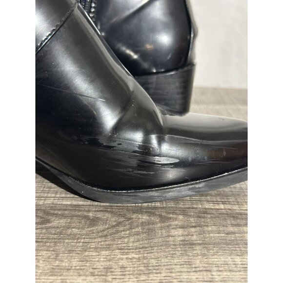 Nasty Gal Faux Patent Leather Buckle Strap Ankle Combat Boots - size 6 - Picture 5 of 11